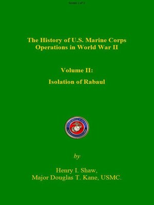cover image of The History of US Marine Corps Operation in WWII, Volume 2